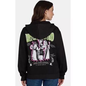 Hocus Pocus Women’s Glow in the Dark Graphic Print Zip Hoodie Size XS